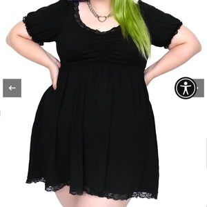 Foxblood gina babydoll dress